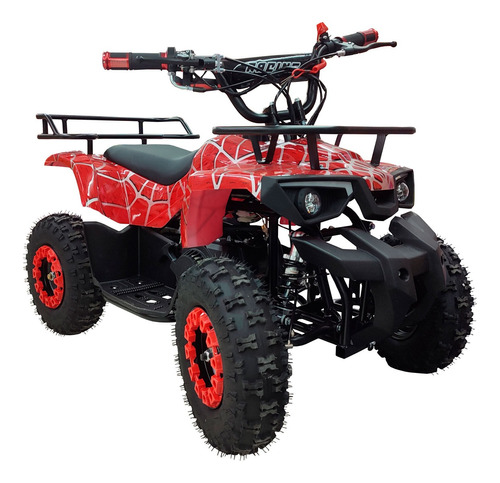 Cuatrimoto Infantil Spyder Doble Parilla Roja  Atv05