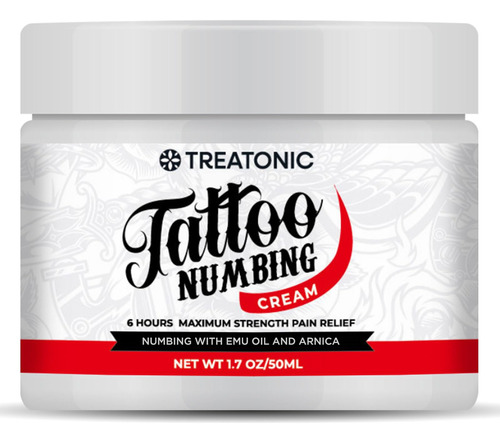 Crema Anestesica Para Tatuajes (1.7 Fl Oz/1.7 Oz), 6 Horas D