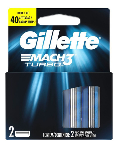 Repuesto Para Afeitar Mach3 Turbo 2u Gillette