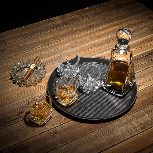 Crystal Whiskey Decanter Set, Kanars Premium Liquor Decanter