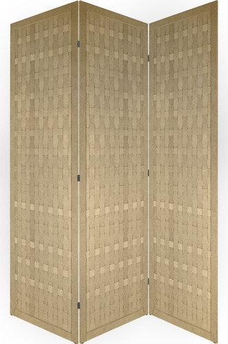 3 Painel Mdf Trançado Com Rodizío Separador De Ambiente