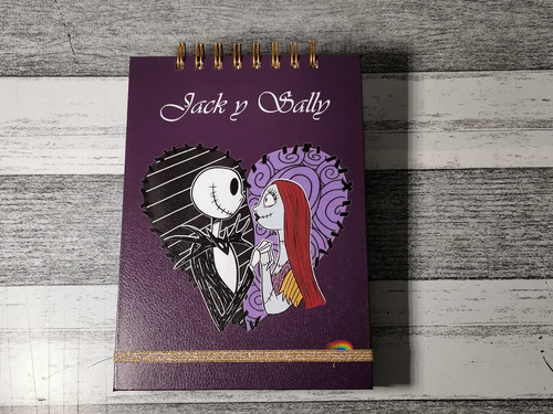 El Extraño Mundo De Jack Agenda Cuero Tim Burton Purple