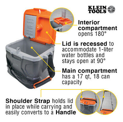 Klein Tools 55600 Tradesman Pro Tough Box Cooler, 17- Yyn