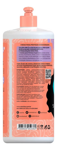 Creme Para Pentear Cabelo Super Leve Sem Sal Salon Line 1l