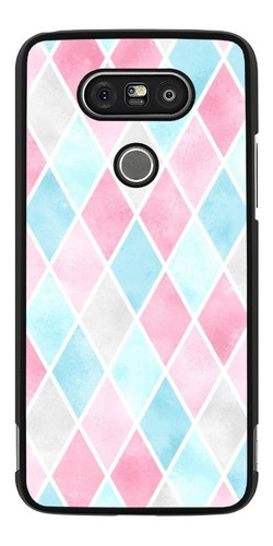 Fundas Protector Uso Rudo Para LG Rombos Colores Pastel