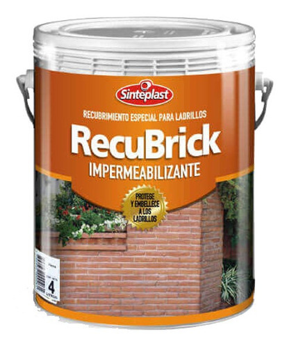 Recubrick Impermeabilizante Incoloro Para Ladrillos Sinteplast 20 Lts. Universo Pinturerías