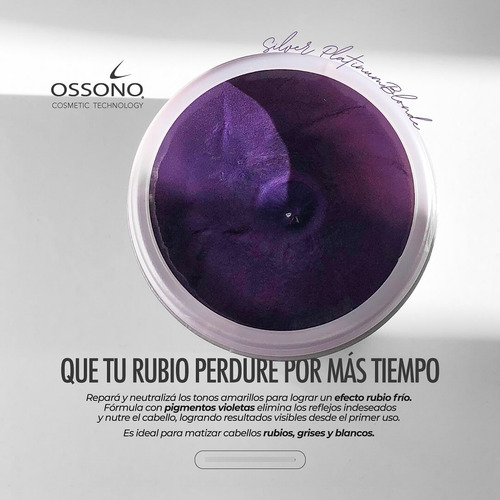 Ossono Matizador Silver Platinium Blonde Shampoo Y Mascara