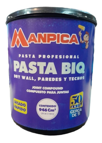 Cuarto De Pasta Profesional Para Paredes Manpica