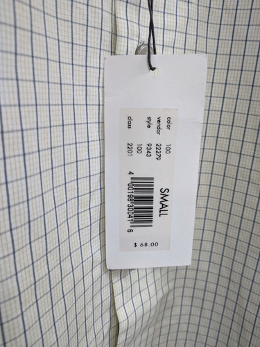 Calvin Klein Camisa Genuina Talla Small Estilo Cuadriculado