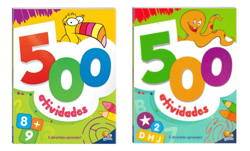 Kit 1000 Atividades - É Divertido Aprender - 2 Livros De 500