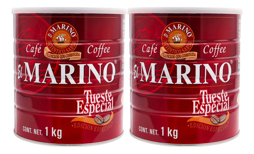 2 Pack Cafe Molido Tueste Especial Marino 1 Kg