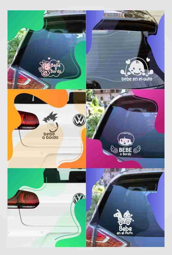 Imagen 6 de 9 de Sticker Vinilo P/ Auto De Bebe A Bordo Envío Incluid.en Lima