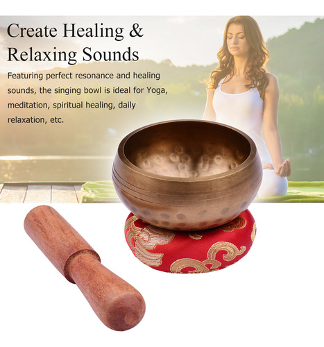 Cojín Tibetano De Relajación Singing Bowl Yoga De 8 Cm/3 Pul