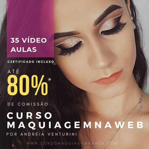 Imagem 1 de 2 de Curso Maquiagem Na Web 1.0 - Andréia Venturini