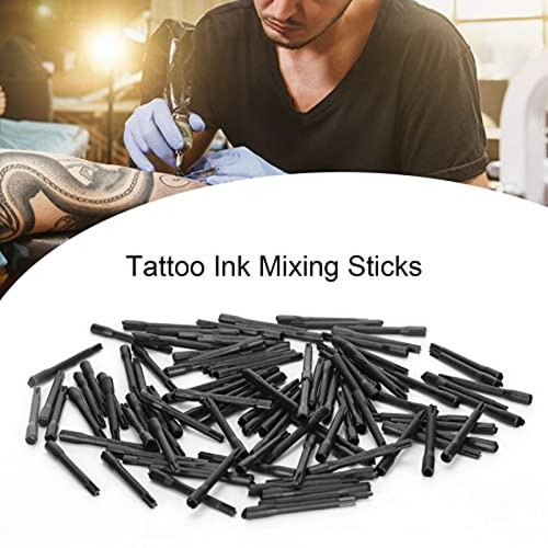 Imagen 2 de 9 de Tinta Para Tatuaje 100 Varillas Para Mezclar Tinta De Tatuaj