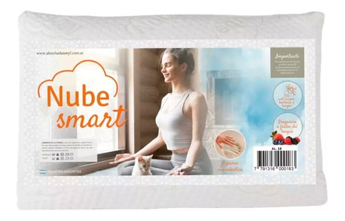 Almohada Nube Smart De Espuma Viscoelástica 70 X 50 X 12 Cm