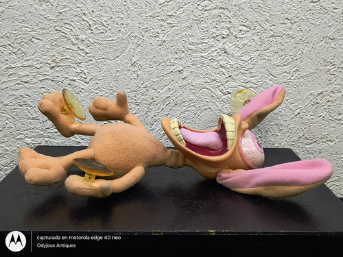 Peluche Ren & Stimpy Nickelodeon Mattel 1992 Chihuahua Retro Beige (Usado)