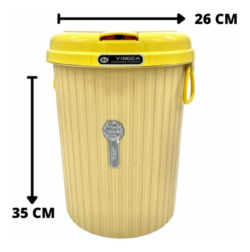 Imagen 7 de 8 de Basurero Papelero Cocina Baño Oficina 15 Litros Tapa Toque