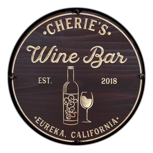 #327 - Cuadro Decorativo Vintage / Wine Vino Bar No Chapa 