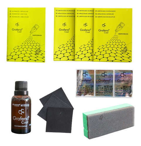 Kit Grafeno Coat Vitrificador De Pintura 30ml 9h - Alcance