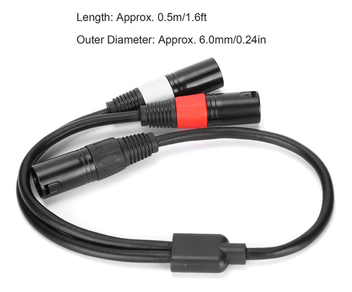 Lrxp Sroje Cabo Xlr Macho 5 Pinos Para Duplo 3 Pinos