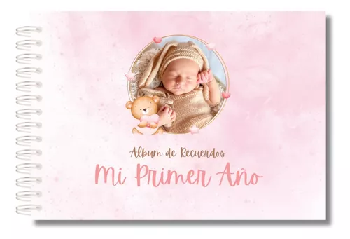 MIMUSELINA | Album Fotos Bebe Primer Año | Guarda los Mejores Recuerdos del  Primer año en un Album de Fotos para tu Bebé | Perfecto como Regalos Para