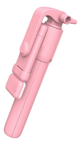 Selfie Stick Bluetooth 360° Trípode Para Teléfono Móvil Luz Rosa