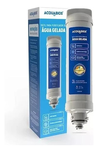 Refil Purificador Filtro De Água Gelada Acquabios Cor Branco