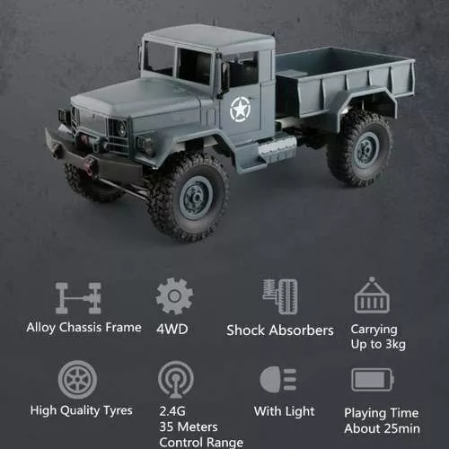 Caminhão Militar Rc Controle Remoto 4x4 Traçado Carro Off Ro em Promoção na  Americanas