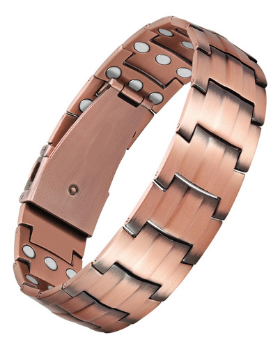 Pulseira De Cobre Puro Para Homens, Pulseiras Magnéticas E.