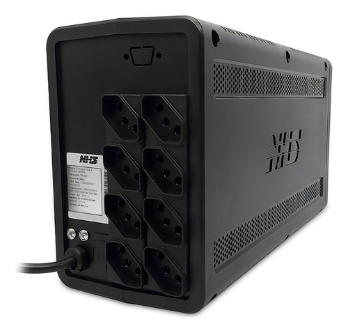 NoBreak NHS Compact Sine Wave 1000 va Ent. Salida bivolt de 220 V, color negro