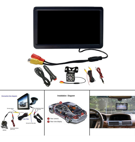 Wpd Pantalla Del Monitor Retrovisor Pantalla De 7.0
