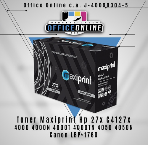 Toner Maxiprint Hp 27x C4127x 4000tn 4050n Canon Lbp-1760