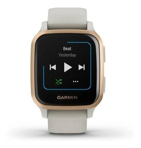 Smartwatch Garmin Venu Venu Sq - Music Edition 1.3" caja 40mm de  polímero reforzado con fibra  light sand, malla  light sand de  silicona y bisel  rose gold de  aluminio anodizado