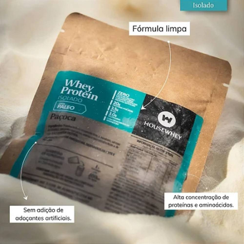 Whey Protein Isolado Paçoca 34g Kit C/ 5 Un Housewhey