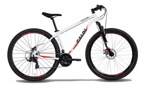 Bicicleta Mtb Caloi Vulcan Aro 29 - 21 Velocidades - Branco Tamanho do quadro 17