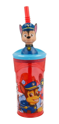 Vaso Patrulla Canina Infantil Incluye Sorbete  3d Cpw201