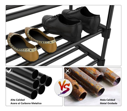 Estante Almacenamiento Zapatos Apilable Ajustable 60cm 4 Niv