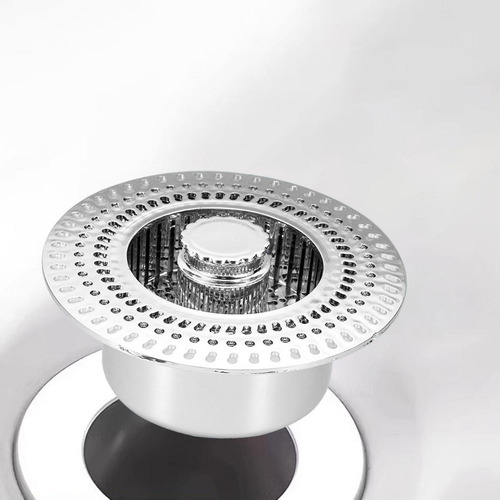 Tapón De Desagüe Universal Para Fregadero, Filtro De Plata