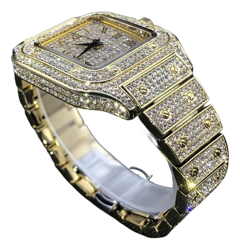 El Reloj De Cuarzo Cuadrado Con Diamantes Para Hombre Mejora