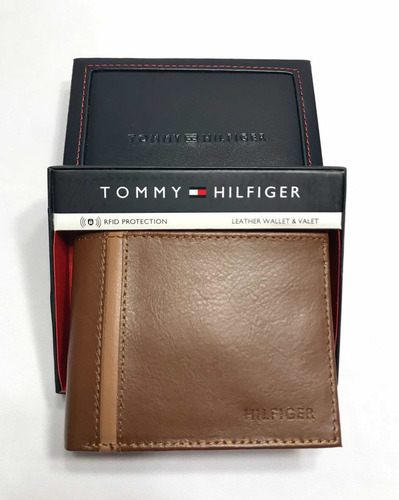 Cartera Tommy Hilfiger Hombre Piel Cafe Bifold Original M49