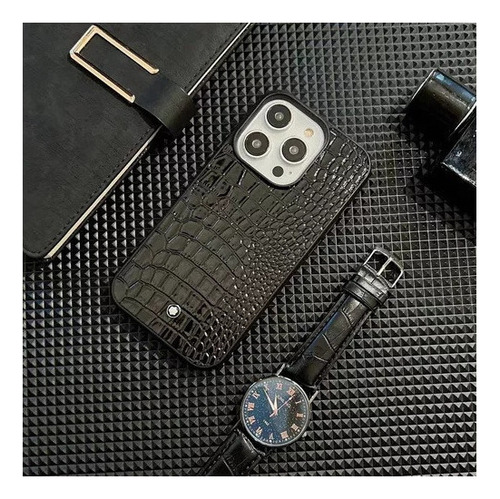 Zs Funda Protectora Montblanc Negra Para iPhone 2024
