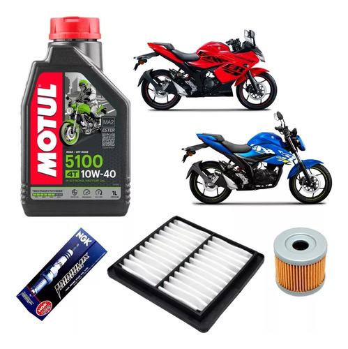 Kit Afinación Suzuki Gixxer 150 Gixxer Sf 150 5100 10w40