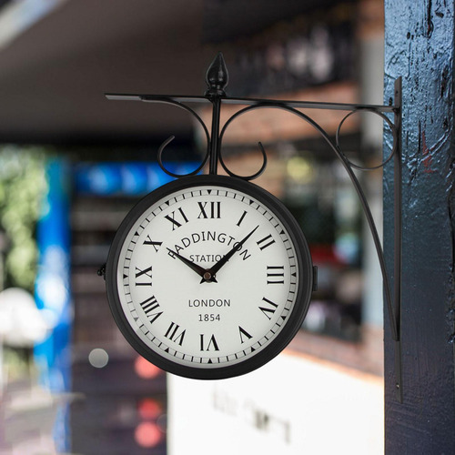 Reloj De Pared De Doble Cara, Reloj Decorativo De , Reloj