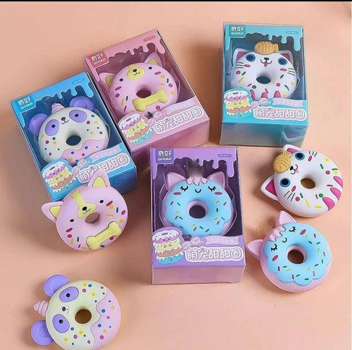 Goma Jumbo Borrador Kawaii 3d Figura Donita Papeleria