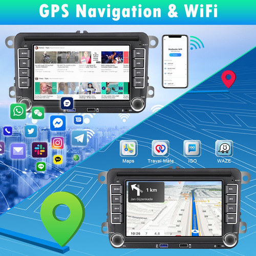 Autoestéreo Hifi 7 C/android 11/carplay P/vw Polo Jetta 2+32