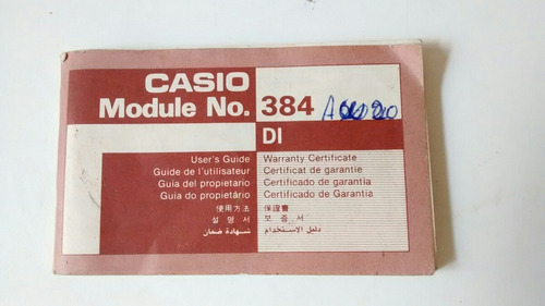 Manual De Instrucciones Casio Reloj Module 384 _ Martinez