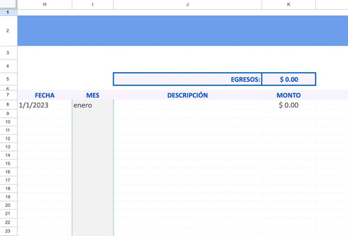 Plantilla Excel Control De Ingresos Y Egresos, Google Drive