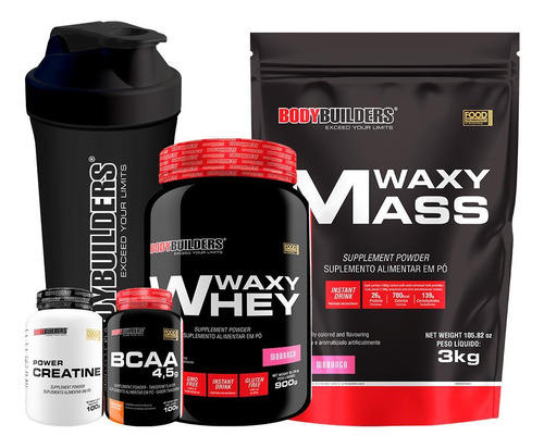 Kit Hipercalórico Waxy Mass 3kg+ Waxy Whey 900g