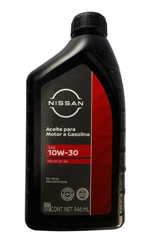 Aceite Mineral Para Motor Sn 10w30 (946ml) Nissan Mobil